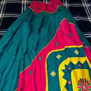 Long colorful skirt